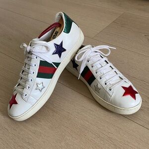 Authentic Gucci Ace Sneakers ⭐️ Stars ⭐️ Womens 39/9